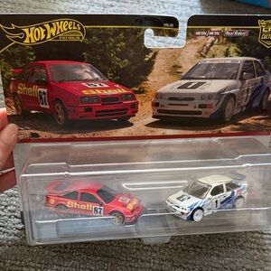 Premium Red and White Toy Car Set